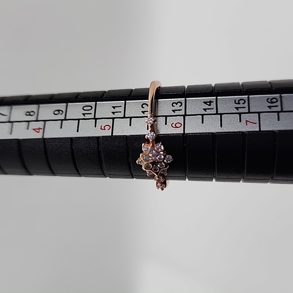 18K Rose Gold Plated 925 Sterling Silver Ring - Picture 6 of 11